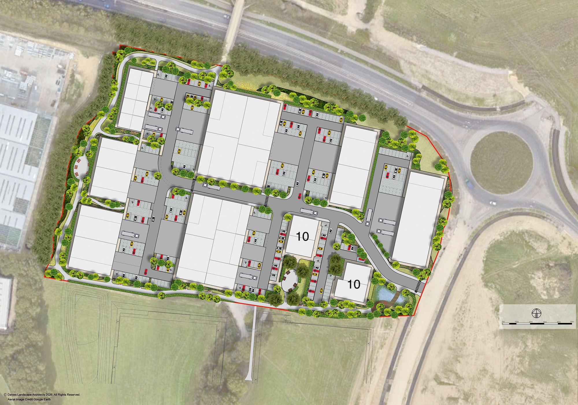 2D Master Site Plan Layout